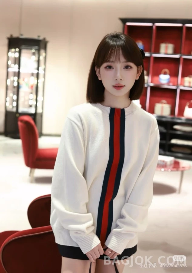 구찌 구찌 웹 스트라이프 니트 스웨터 상세 이미지