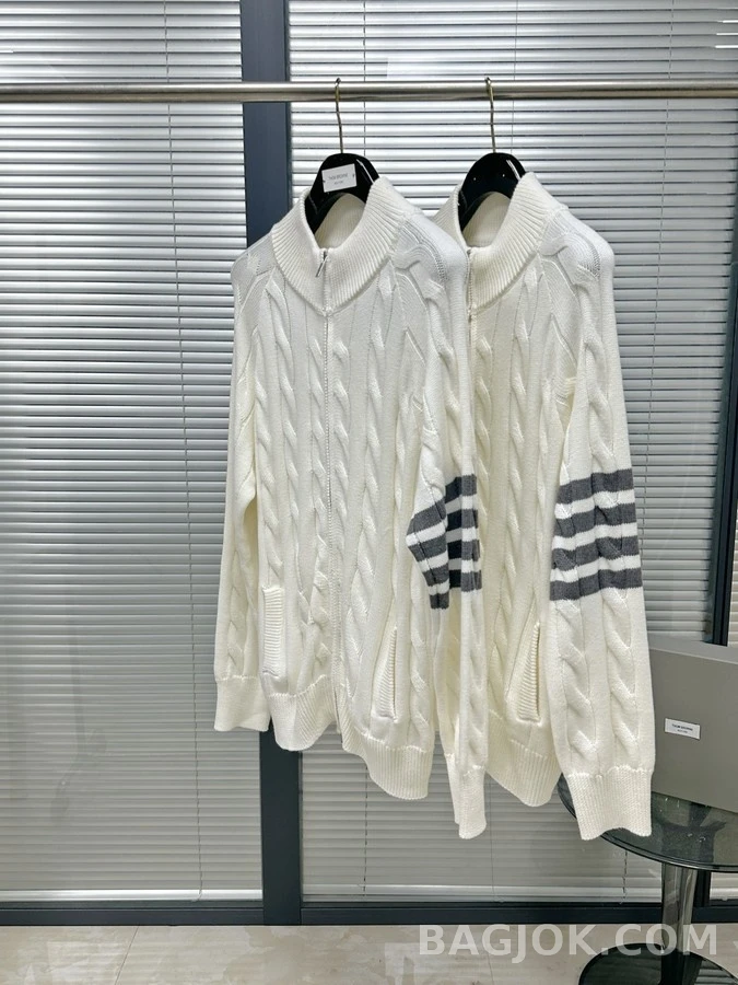 톰브라운 톰브라운 케이블 니트 집업 가디건 상세 이미지