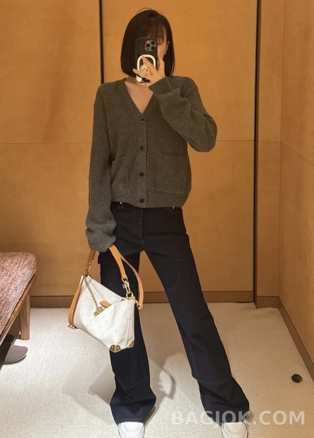 루이비통 루이비통 자수 캐시미어 가디건 상세 이미지