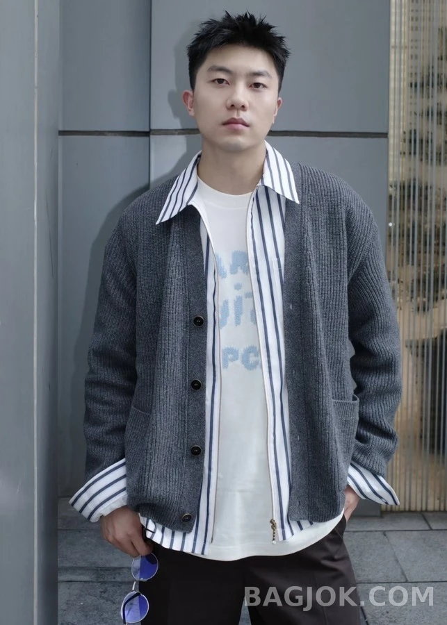 루이비통 루이비통 자수 캐시미어 가디건 상세 이미지