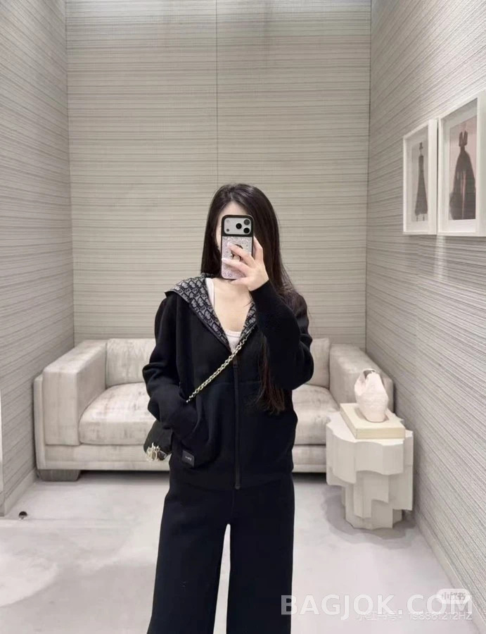 디올 디올 리버서블 캐시미어 울 후드 가디건 상세 이미지