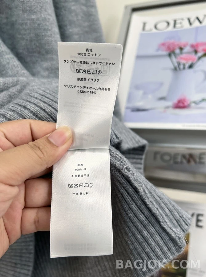 디올 디올 올리브잎 화환 자수 니트 상세 이미지