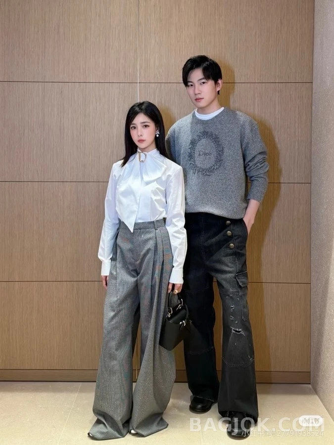 디올 디올 올리브잎 화환 자수 니트 상세 이미지