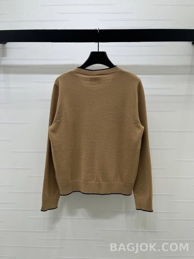 디올 디올 하트 자수 라운드넥 가디건 상세 이미지