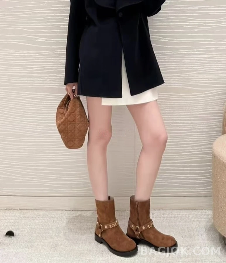 디올 디올 라운드 토 하네스 스트랩 숏부츠 상세 이미지