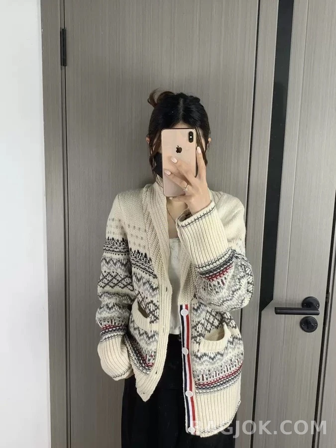 톰브라운 톰브라운 페어아일 니트 가디건 상세 이미지