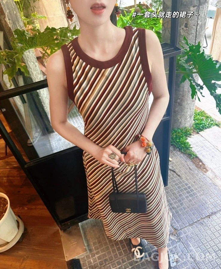 샤넬 샤넬 컬러 스택 비즈 드롭 귀걸이 상세 이미지