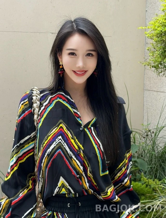 샤넬 샤넬 컬러 스택 비즈 드롭 귀걸이 상세 이미지