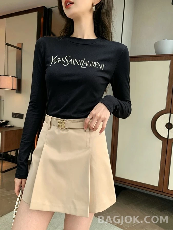 생로랑 세인트로랑 레터링 긴팔 티셔츠 상세 이미지
