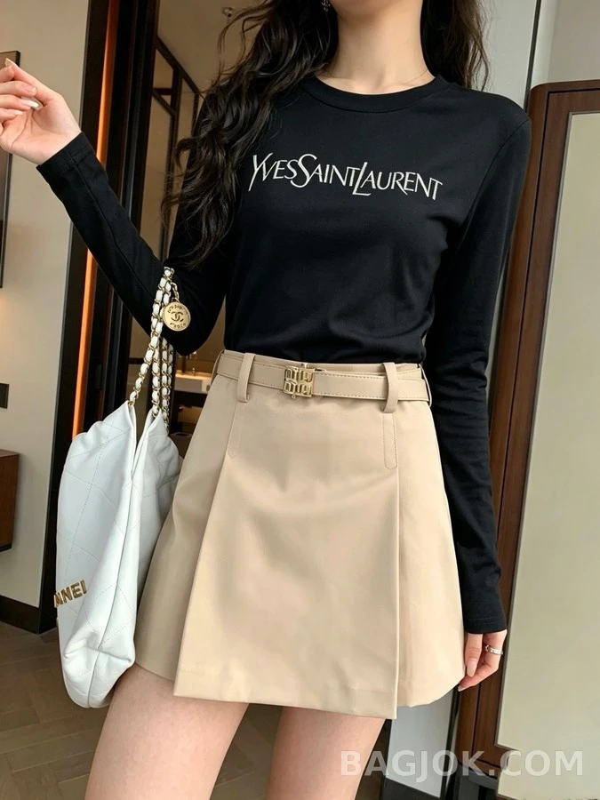 생로랑 세인트로랑 레터링 긴팔 티셔츠 상세 이미지