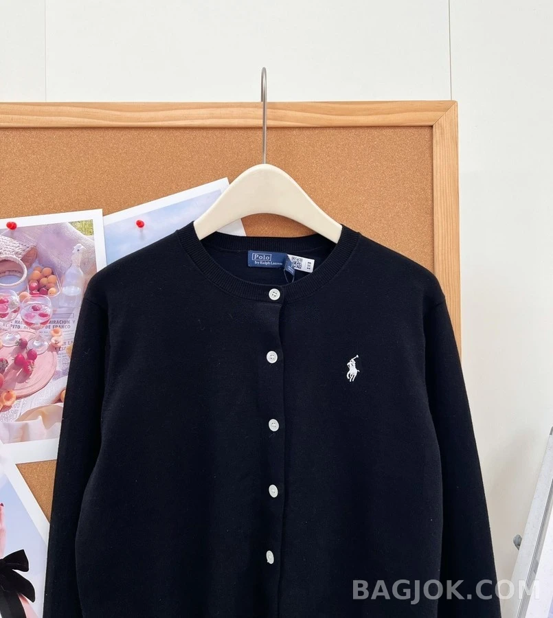 폴로 랄프 로렌 폴로 랄프 로렌 피마 코튼 포니 로고 가디건 상세 이미지