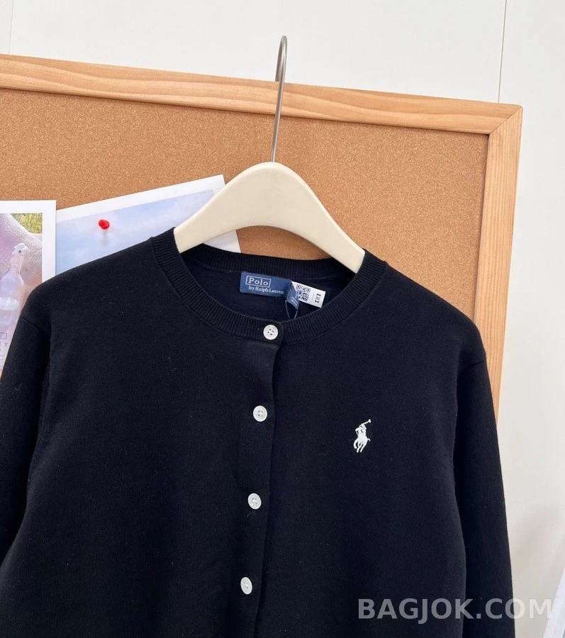 폴로 랄프 로렌 폴로 랄프 로렌 피마 코튼 포니 로고 가디건 상세 이미지