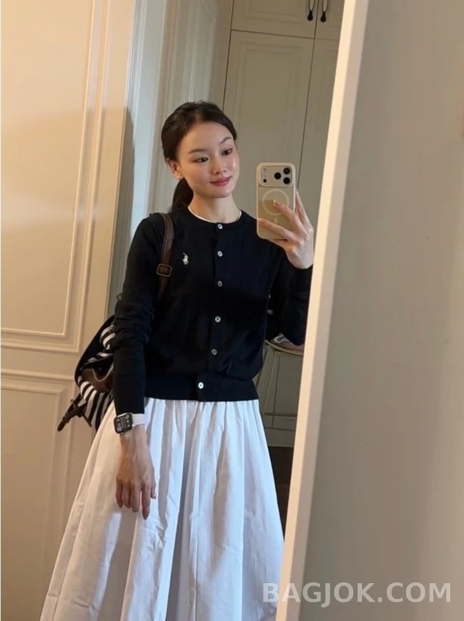 폴로 랄프 로렌 폴로 랄프 로렌 피마 코튼 포니 로고 가디건 상세 이미지