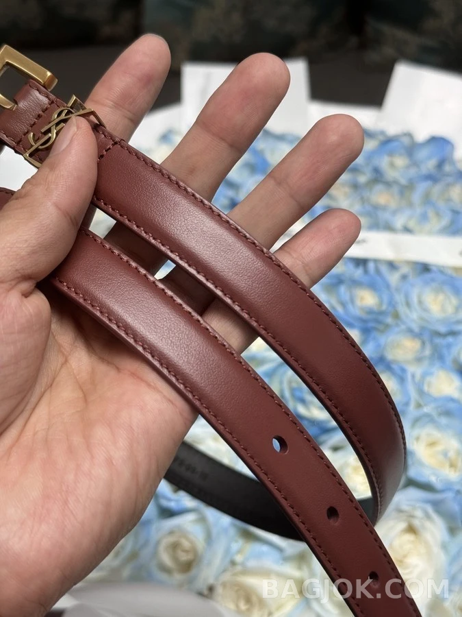 생로랑 세인트로랑 모노그램 스퀘어 버클 벨트 상세 이미지