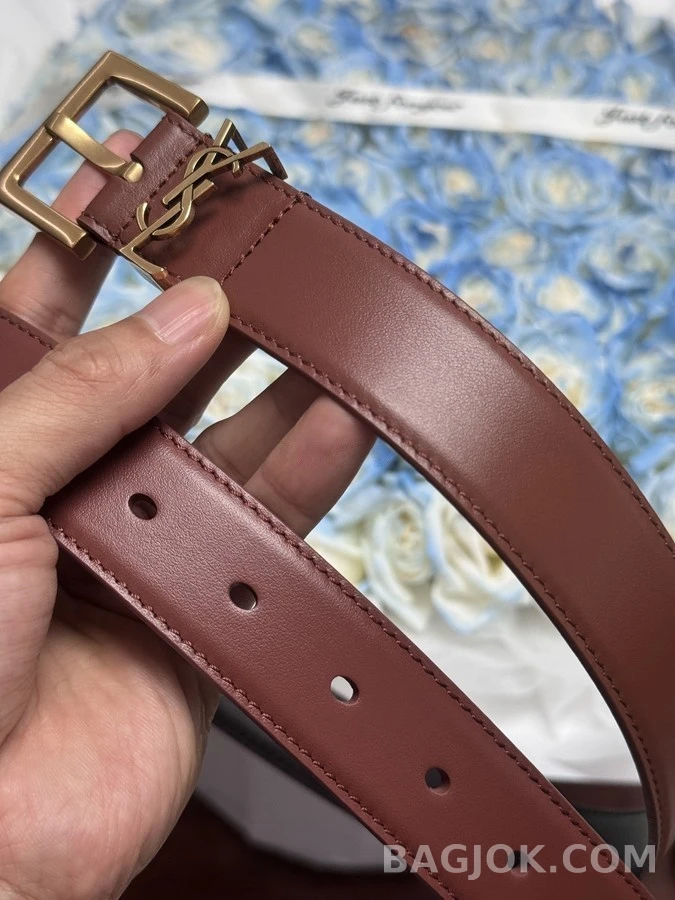 생로랑 세인트로랑 모노그램 스퀘어 버클 벨트 상세 이미지