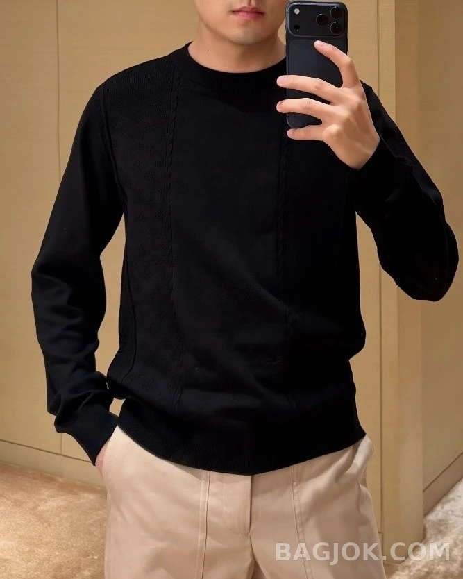 루이비통 루이비통 모노그램 패널 긴팔 티셔츠 상세 이미지