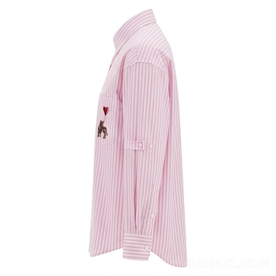 톰브라운 톰브라운 스트라이프 코끼리 자수 셔츠 상세 이미지