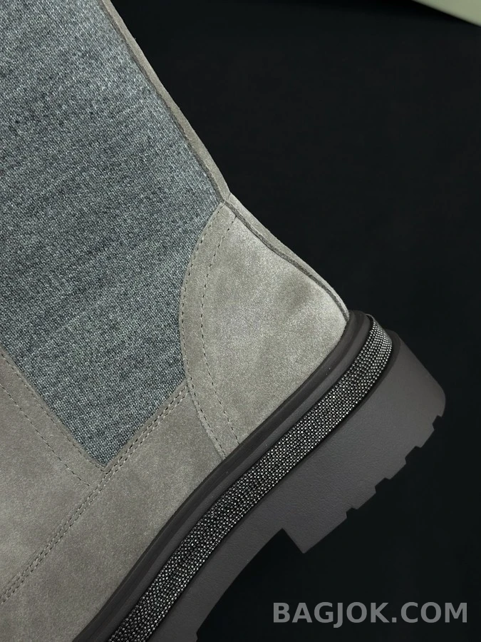 브루넬로 쿠치넬리 브루넬로 쿠치넬리 니트 첼시 앵클 부츠 상세 이미지