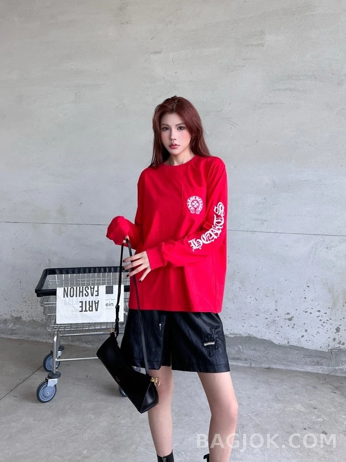 크롬하츠 크롬하츠 레터링 포켓 긴팔 티셔츠 상세 이미지