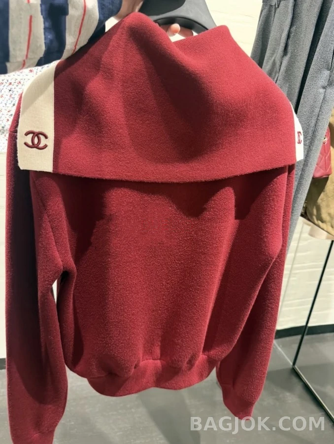 샤넬 샤넬 세일러 카라 배색 니트 상세 이미지