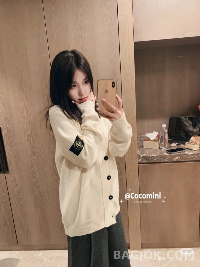 스톤아일랜드 스톤 아일랜드 카라 버튼 니트 가디건 상세 이미지