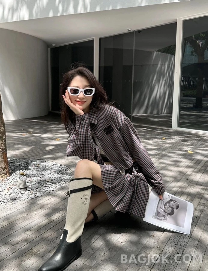 에르메스 에르메스 점핑 켈리 버클 캔버스 롱부츠 상세 이미지