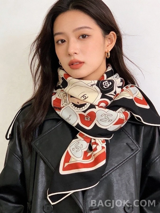 샤넬 샤넬 스티커 모티프 숄 상세 이미지