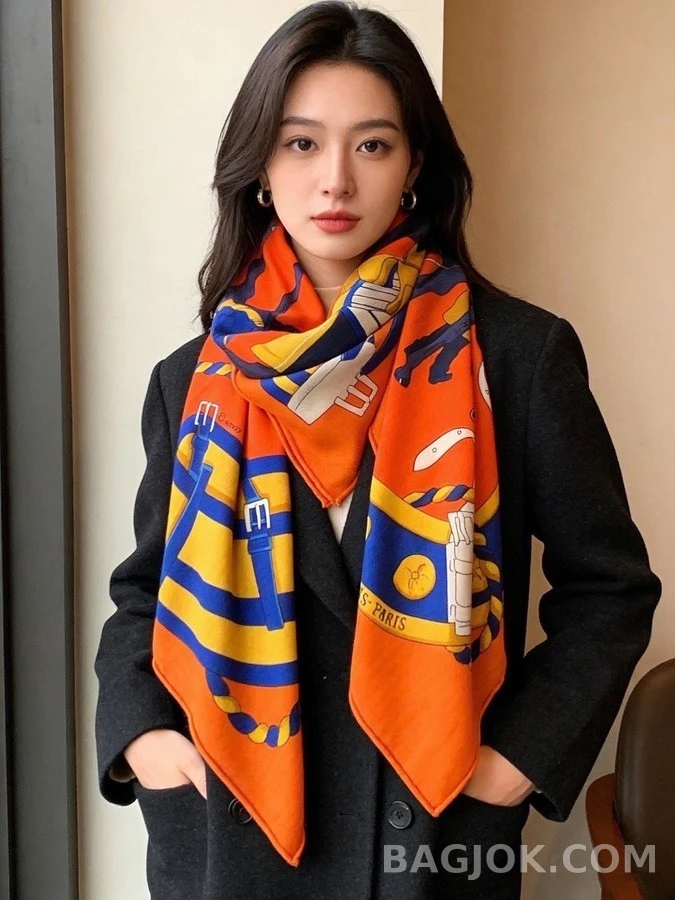 에르메스 에르메스 승마 모티브 실크 스카프 상세 이미지