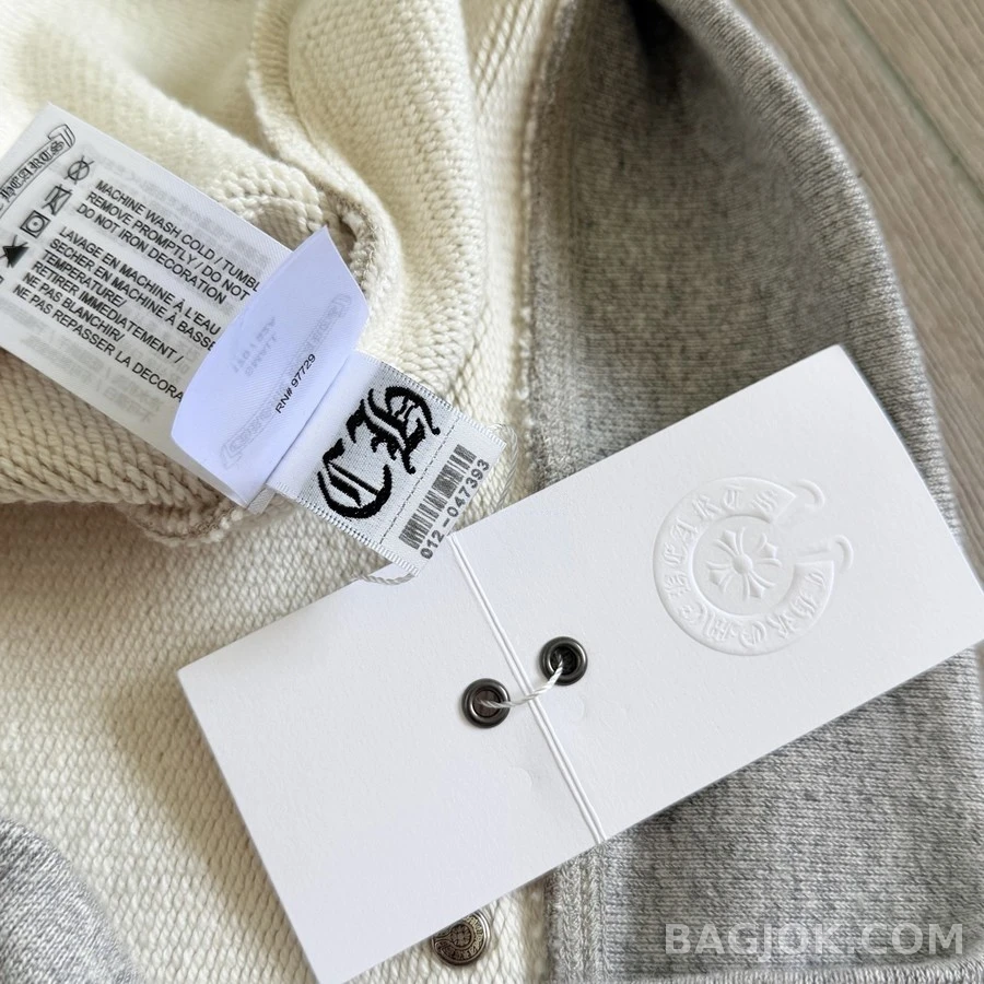 크롬하츠 크롬하츠 십자가 CH 로고 플록 후드티 상세 이미지