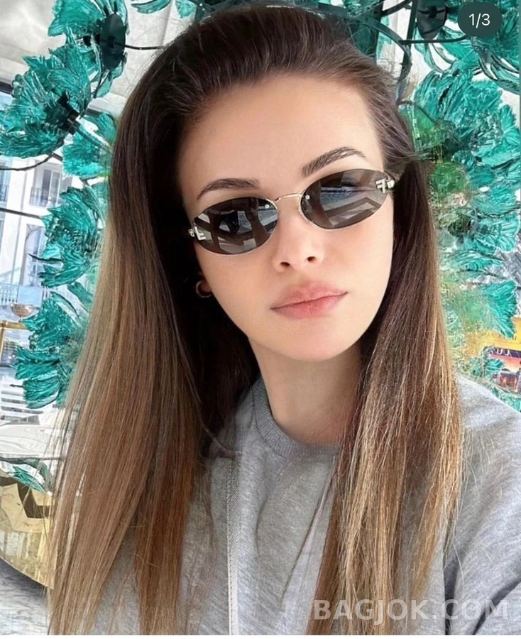 펜디 펜디 오벌 크리스탈 F 선글라스 상세 이미지