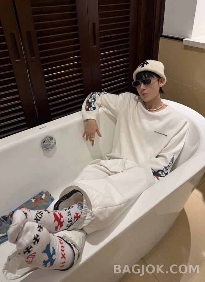 크롬하츠 크롬하츠 매티보이 화염 와플 긴팔 티셔츠 상세 이미지