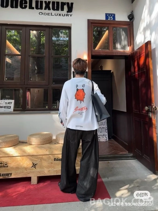 크롬하츠 크롬하츠 매티보이 화염 와플 긴팔 티셔츠 상세 이미지