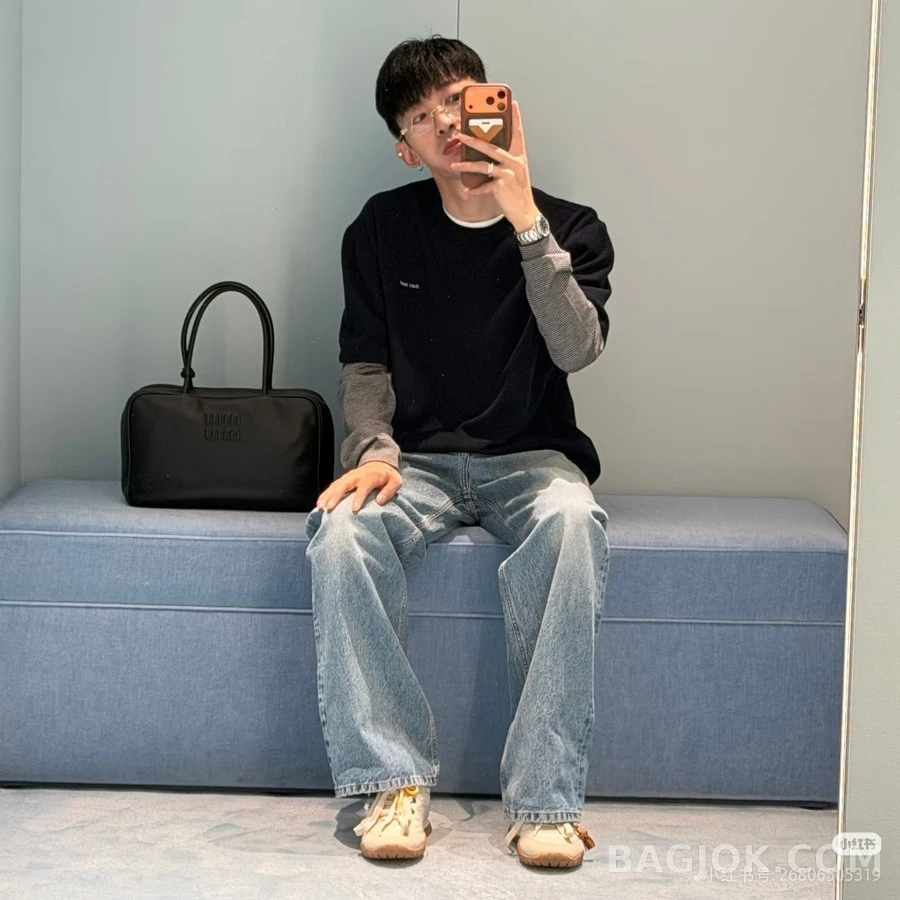 미우미우 미우미우 로고 레이어드 니트 상세 이미지
