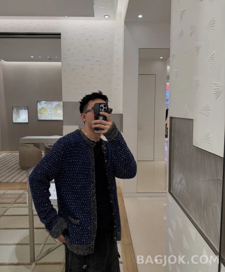 디올 디올 스팽글 라운드넥 가디건 상세 이미지