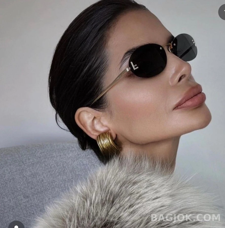 펜디 펜디 F 로고 크리스탈 림리스 선글라스 상세 이미지