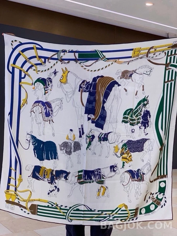 에르메스 에르메스 홀스 스트랩 패턴 스카프 상세 이미지