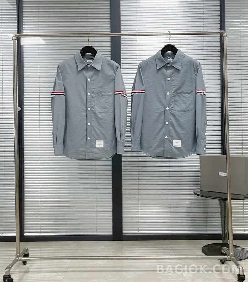톰브라운 톰브라운 삼선 스트라이프 셔츠 상세 이미지