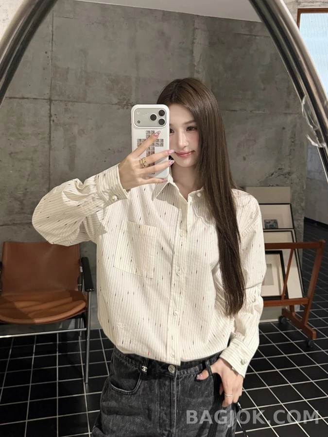 샤넬 샤넬 별점무늬 스트라이프 셔츠 상세 이미지