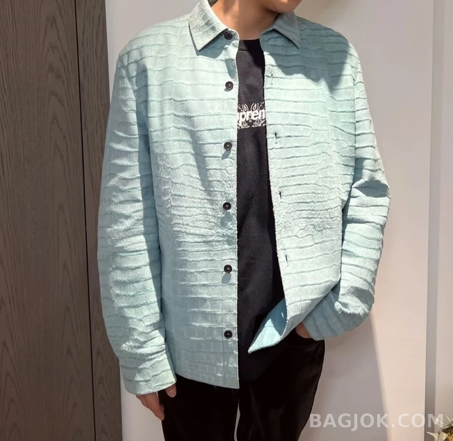 에르메스 에르메스 악어 엠보싱 긴팔 티셔츠 상세 이미지