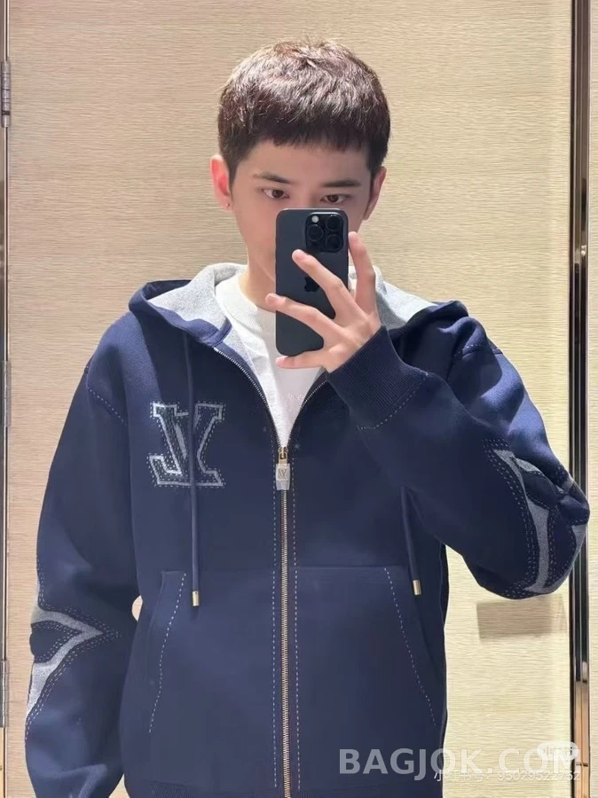 루이비통 루이비통 모노그램 플라워 자카드 후드 집업 상세 이미지