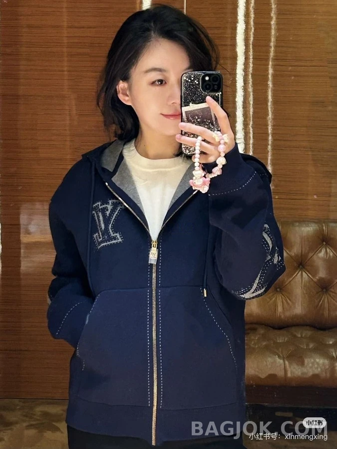 루이비통 루이비통 모노그램 플라워 자카드 후드 집업 상세 이미지