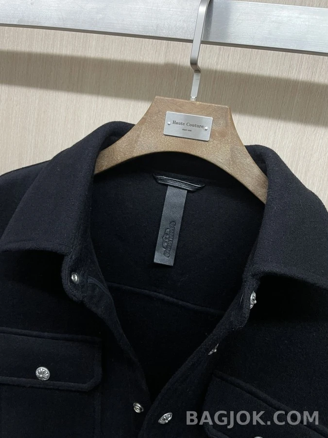 크롬하츠 크롬하츠 크로스 버튼 포켓 울 셔츠 상세 이미지