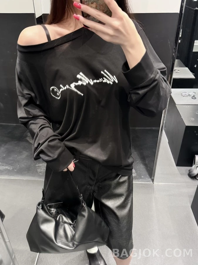 메종 마르지엘라 메종마르지엘라 손글씨 프린트 긴팔 티셔츠 상세 이미지