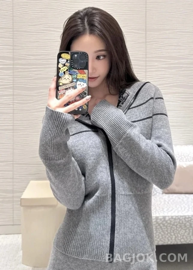 디올 디올 Oblique 스트라이프 양면 가디건 상세 이미지