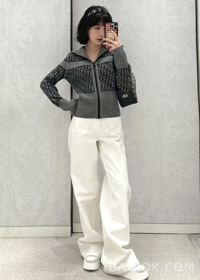 디올 디올 Oblique 스트라이프 양면 가디건 상세 이미지