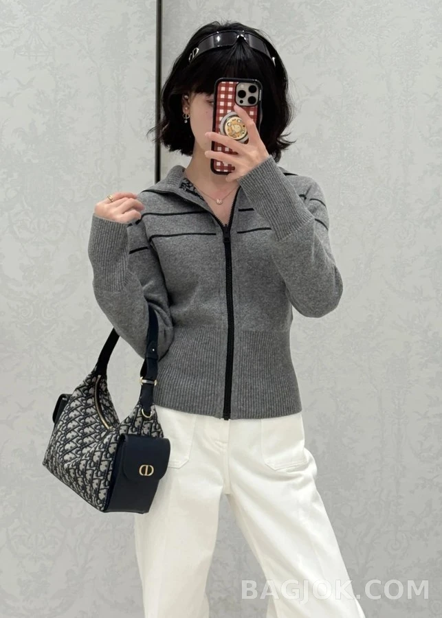 디올 디올 Oblique 스트라이프 양면 가디건 상세 이미지