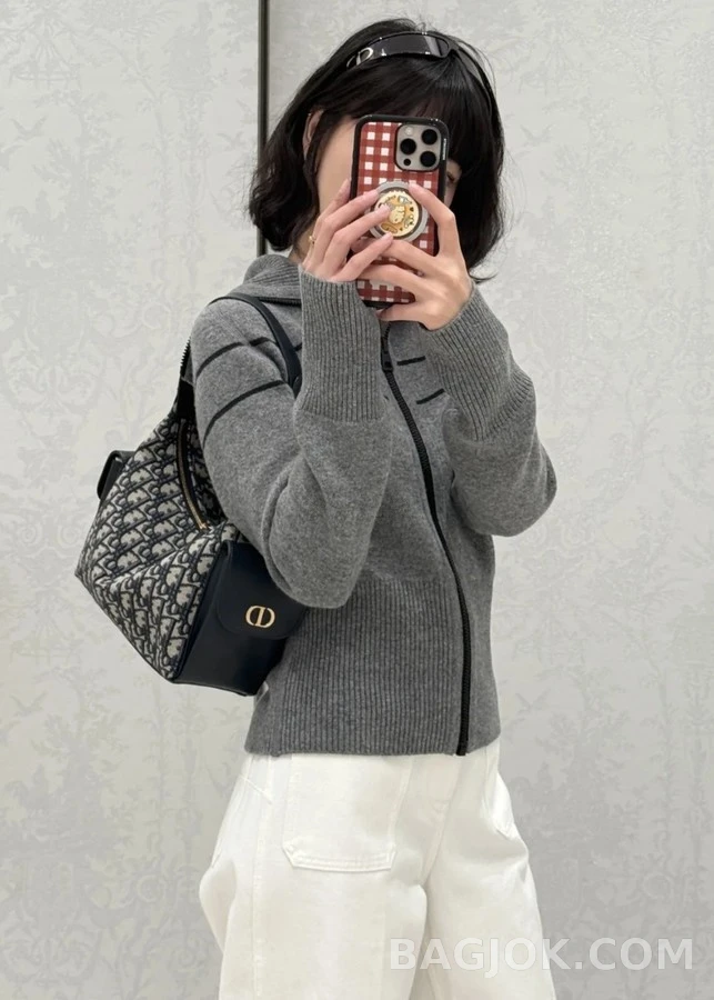 디올 디올 Oblique 스트라이프 양면 가디건 상세 이미지