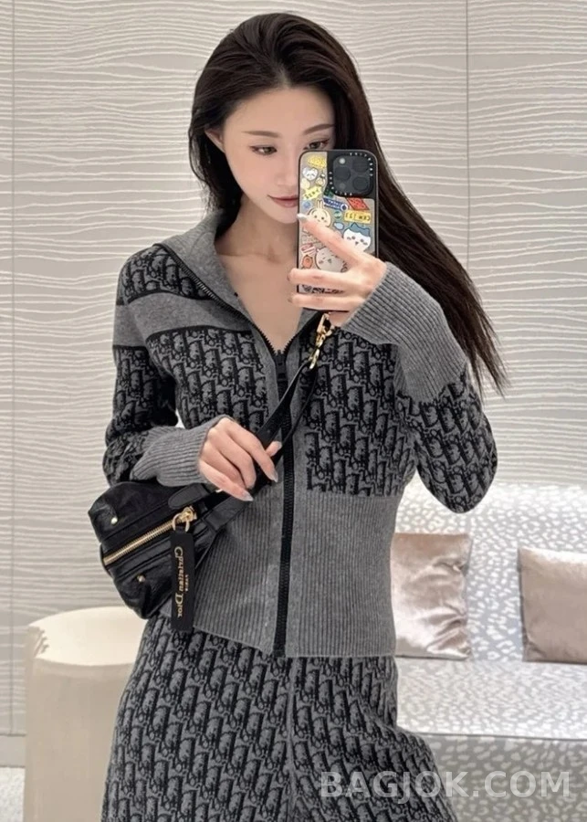 디올 디올 Oblique 스트라이프 양면 가디건 상세 이미지