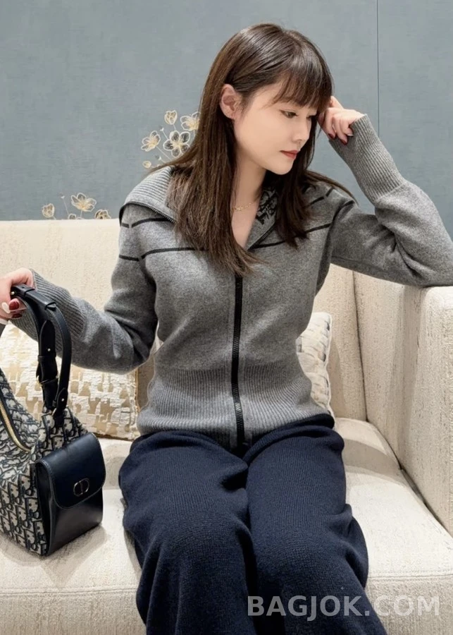 디올 디올 Oblique 스트라이프 양면 가디건 상세 이미지