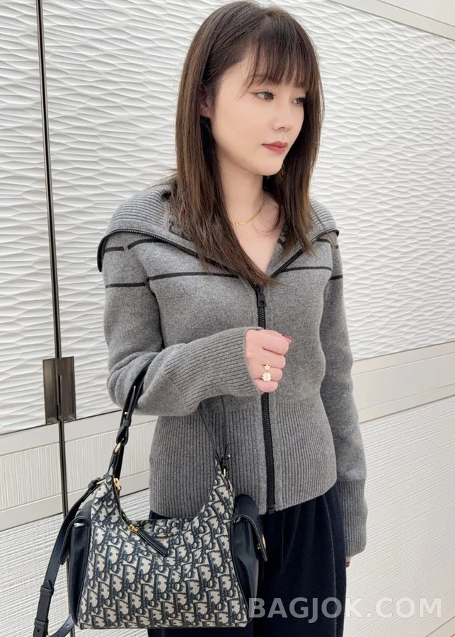 디올 디올 Oblique 스트라이프 양면 가디건 상세 이미지